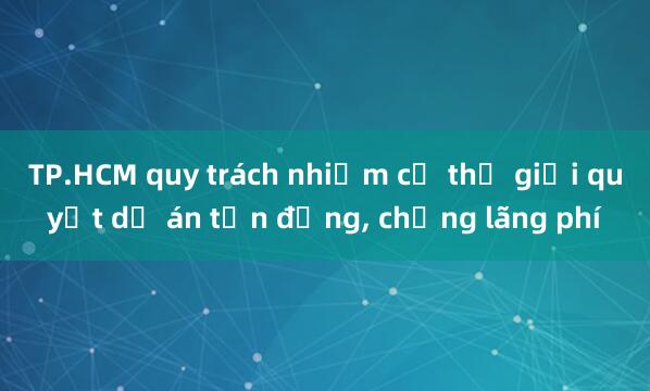 TP.HCM quy trách nhiệm cụ thể giải quyết dự án tồn đọng， chống lãng phí