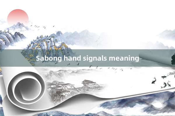 Sabong hand signals meaning