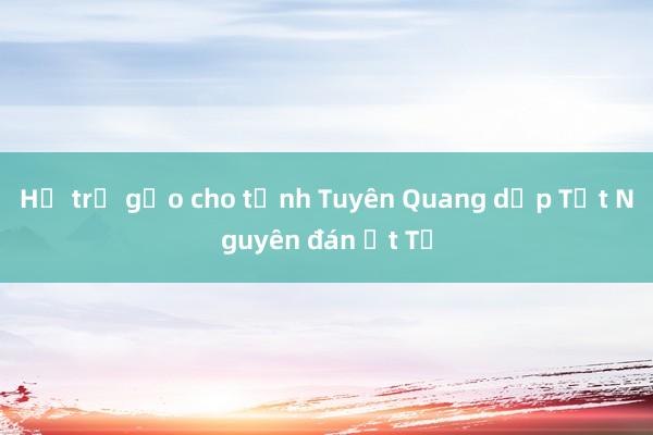 Hỗ trợ gạo cho tỉnh Tuyên Quang dịp Tết Nguyên đán Ất Tỵ